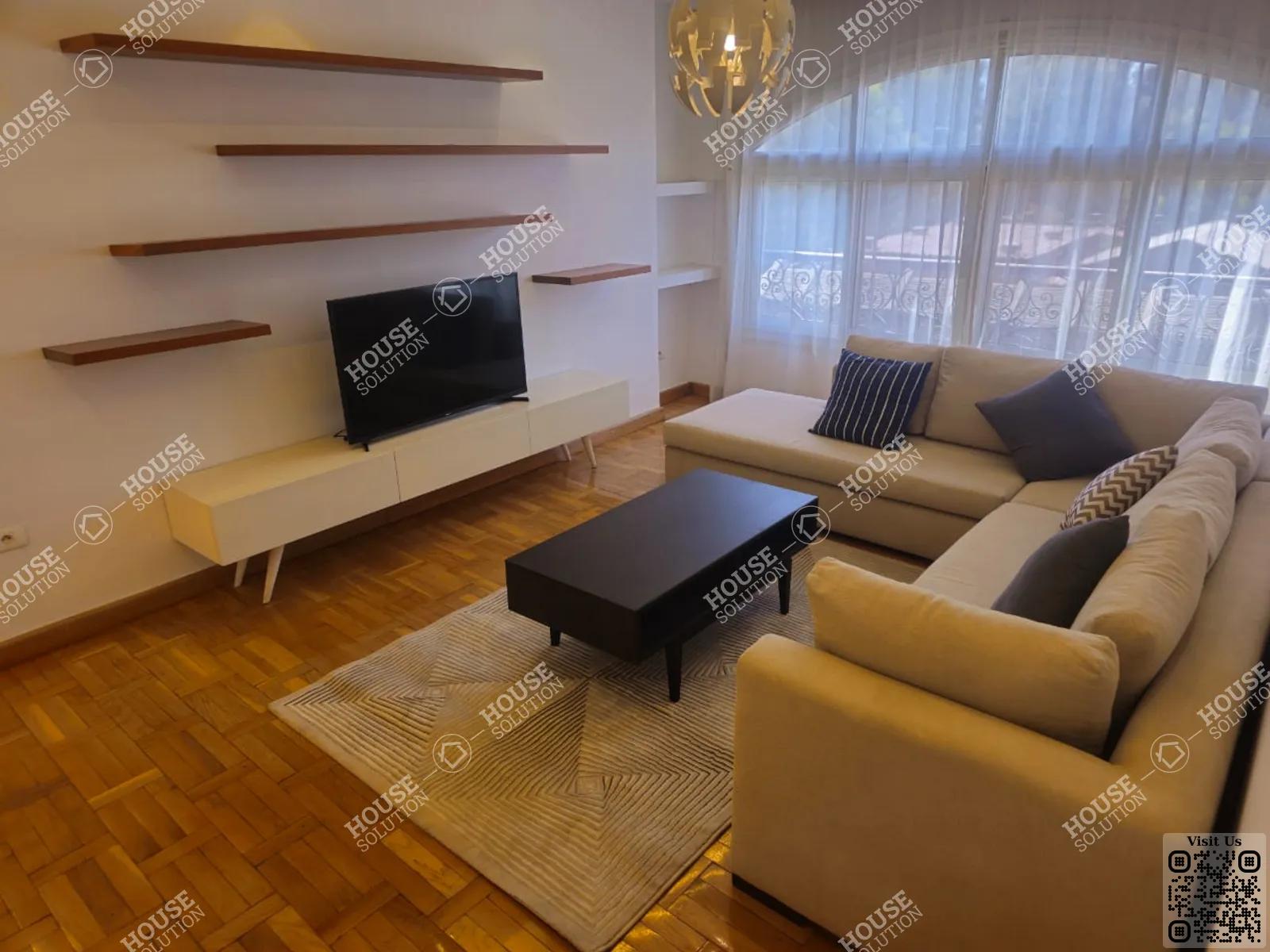 LIVING AREA  @ Apartments For Rent In Maadi Maadi Sarayat Area: 265 m² consists of 3 Bedrooms 3 Bathrooms Modern furnished 5 stars #5857-1