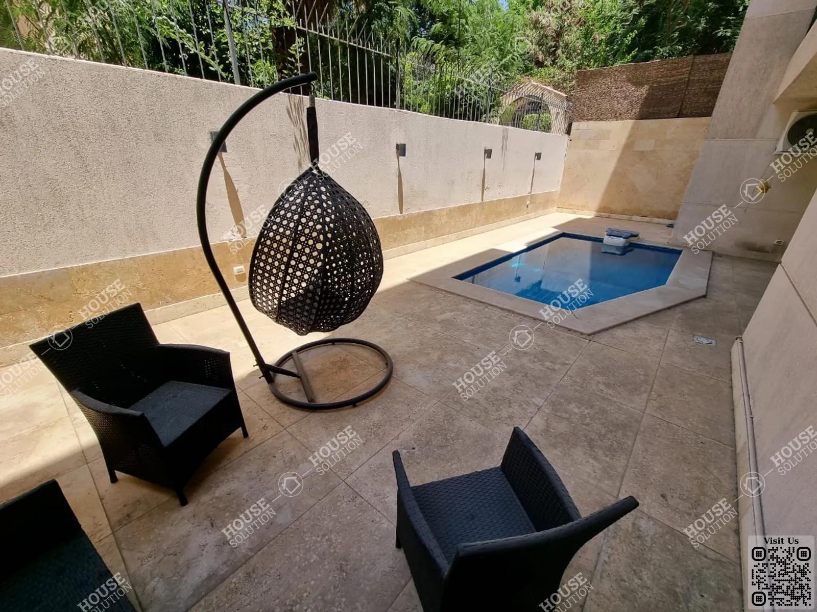 PRIVATE SWIMMING POOL  @ Ground Floors For Rent In Maadi Maadi Sarayat Area: 200 m² consists of 2 Bedrooms 3 Bathrooms Modern furnished 5 stars #5318-0