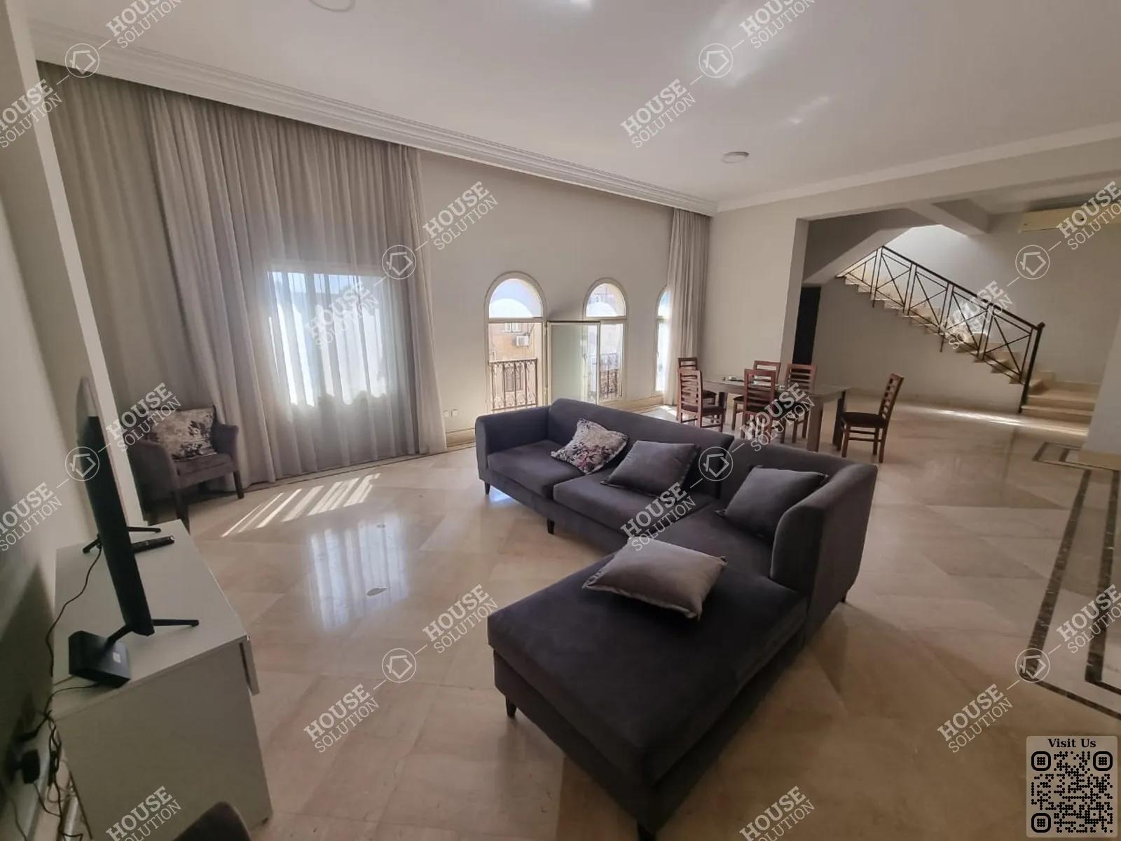 RECEPTION  @ Penthouses For Rent In Maadi Maadi Sarayat Area: 380 m² consists of 3 Bedrooms 3 Bathrooms Modern furnished 5 stars #5697-1
